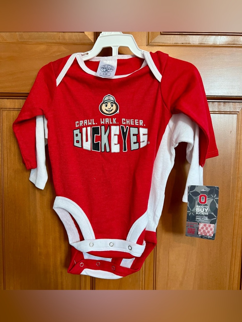 Ohio State Buckeyes 2 Pack Long-Sleeve Infant Bodysuits